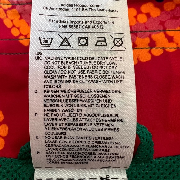 Adidas Farm Rio Multicolored Track Jacket- Size 3X - Picture 7 of 8